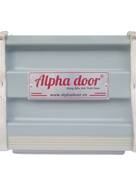 Cửa cuốn tấm liến Alpha door màu xám