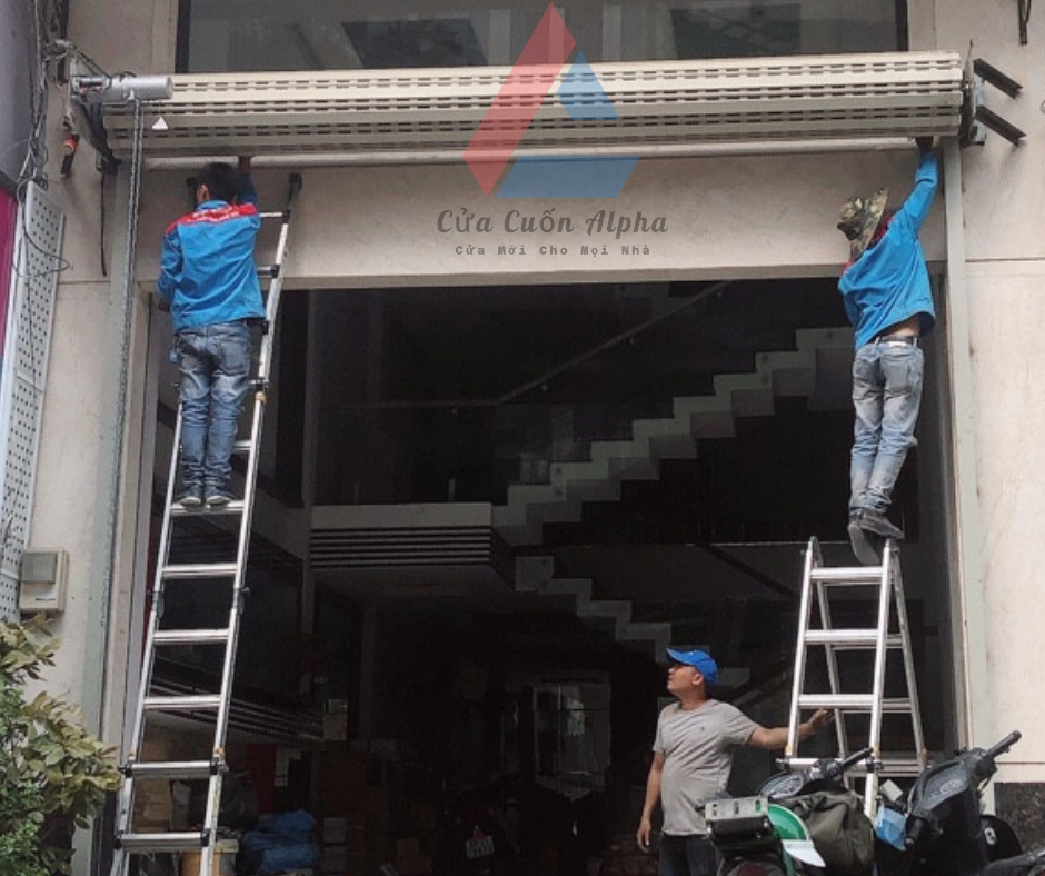 lắp mới cửa cuốn lắp ráp cửa cuốn