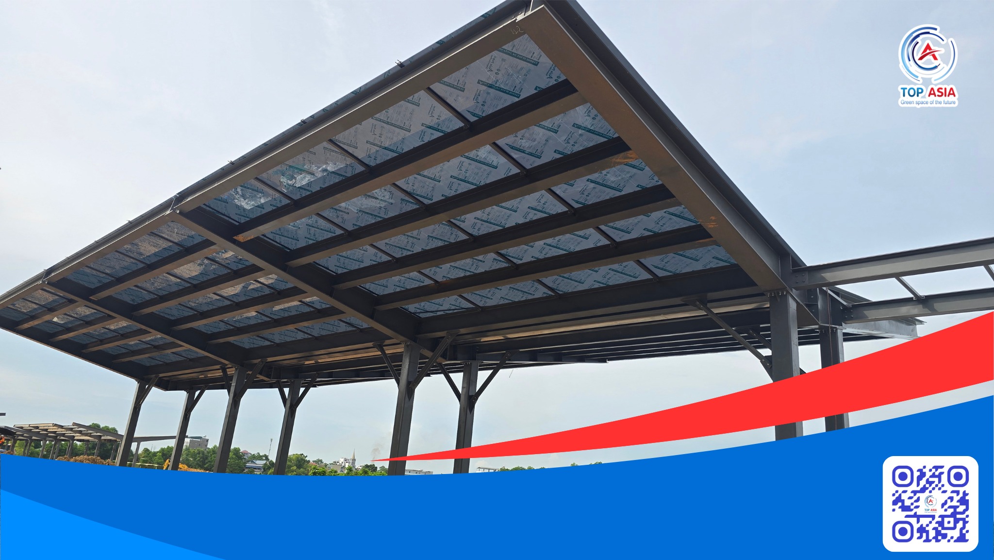 thi công nhựa kính cường lực mái nhựa kính cường lực