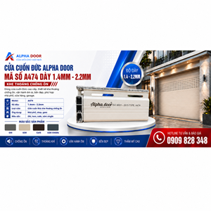 Cửa cuốn đứcdày 1.4mm khe thoáng Alpha door A474 
