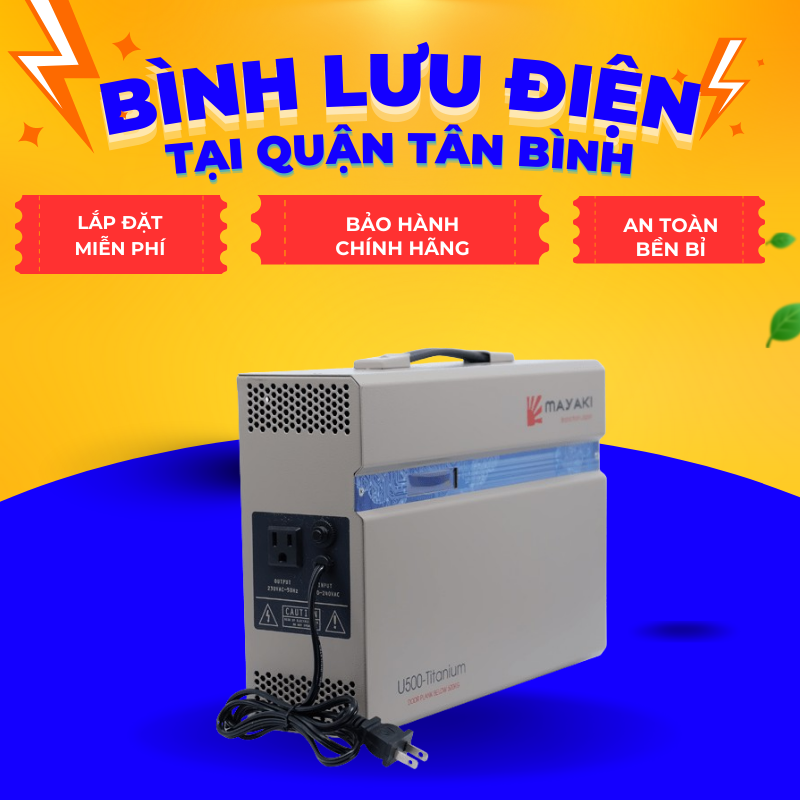 Bình lưu điện cửa cuốn tại Quận Tân Bình gía rẻ chất lượng cao